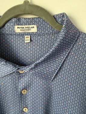 Peter Millar Men's Summer Comfort Martini Print Polo XXL